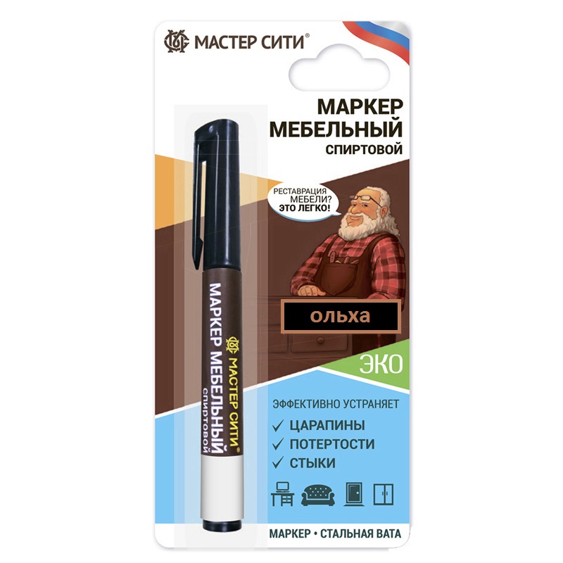 Маркер мебельный реставрационный спиртовой Орех Светлый